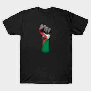 Flag of Jordan on a Raised Clenched Fist T-Shirt